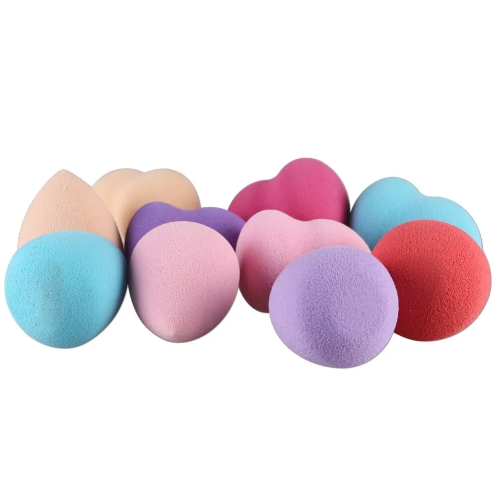 1/4/5/10Pcs Makeup Foundation Sponge Cosmetic Puff Powder Make Up Facial Contour Beauty Tool Kit Random Color Wholesale