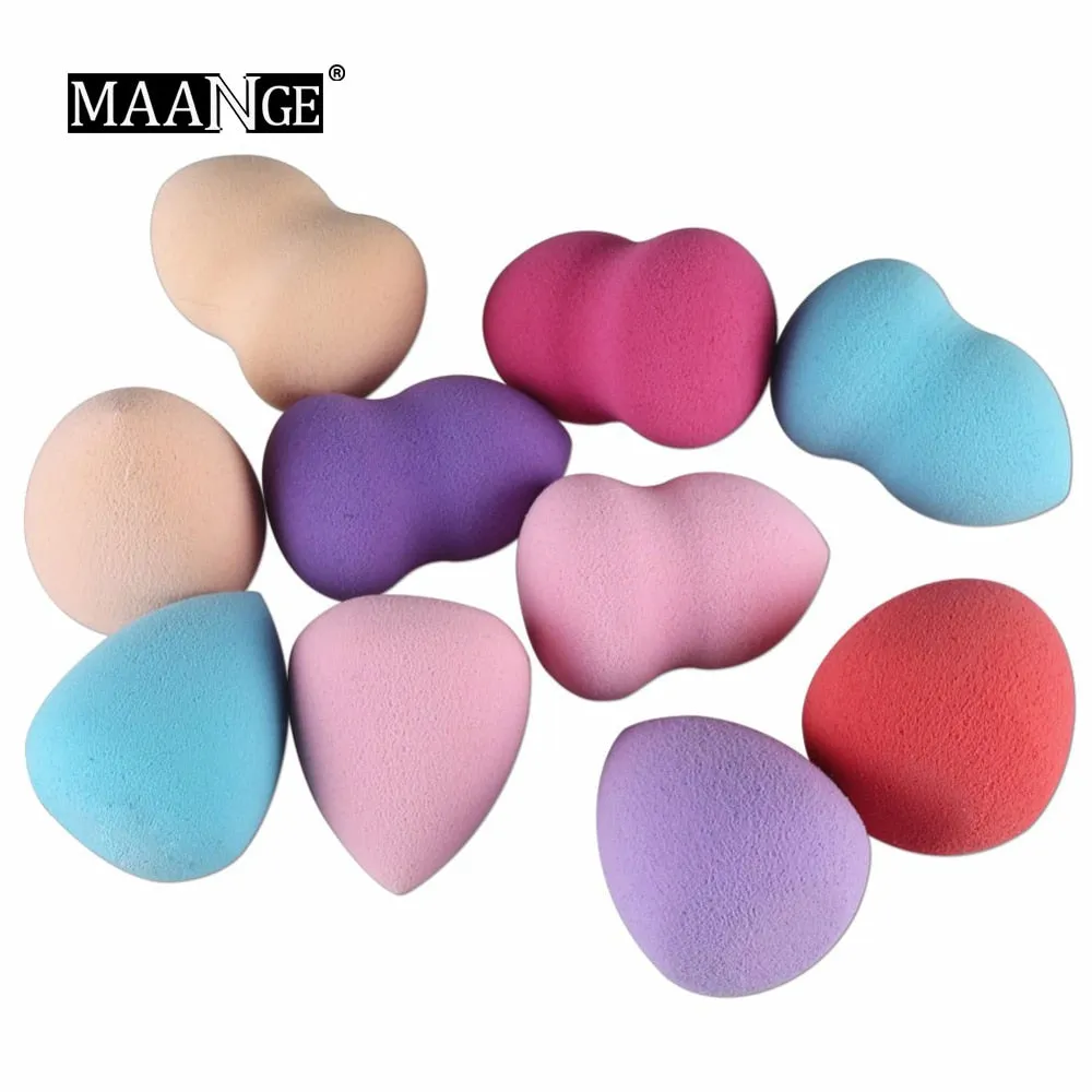 1/4/5/10Pcs Makeup Foundation Sponge Cosmetic Puff Powder Make Up Facial Contour Beauty Tool Kit Random Color Wholesale