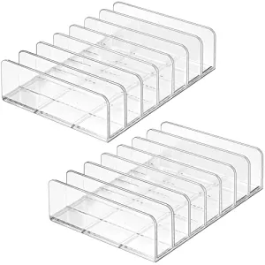 (2 Pack) Clear Acrylic Makeup Palettes Organizer | Lolalet