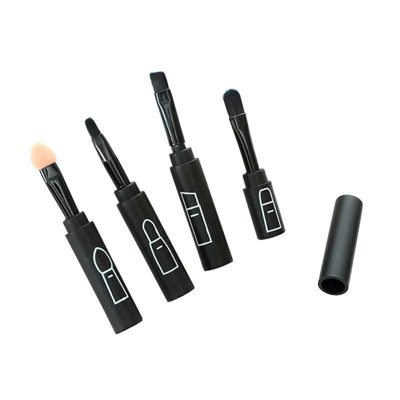 4pcs Mini Portable Make Up Brush Cosmetic Set Multifuction Beauty Makeup Brushes