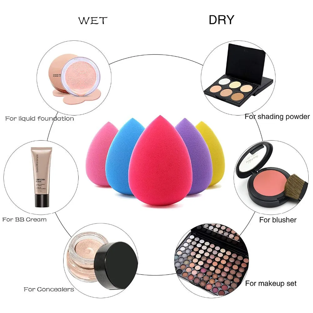 5PC WaterDrop Shape BB Cream Concealer Foundation Powder Cosmetic Puff Water Blending Eye Nose Face Beauty Sponge Makeup Tool