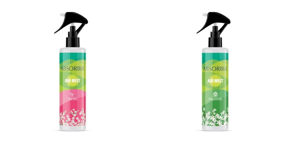 ABSORBIA Room Freshener spray, Instantly Freshens the air with Tube rose and Neroli Flower Fragrance | Pack of 2 | Essential Oil Aroma Works like therapy - 200ML, 1000  sprays(Approx)…