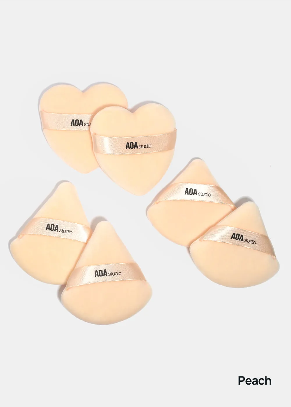 AOA Velvet Puffs - 6 Pc Mixed Shape Set