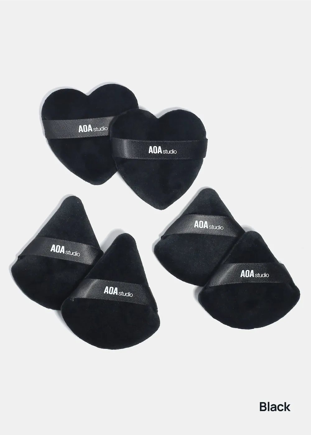 AOA Velvet Puffs - 6 Pc Mixed Shape Set