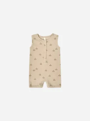 Baby Boy Romper | Henley - Boats | Quincy Mae