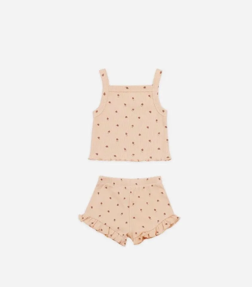 Baby Girl 2 Piece Set | Evie - Strawberries | Quincy Mae