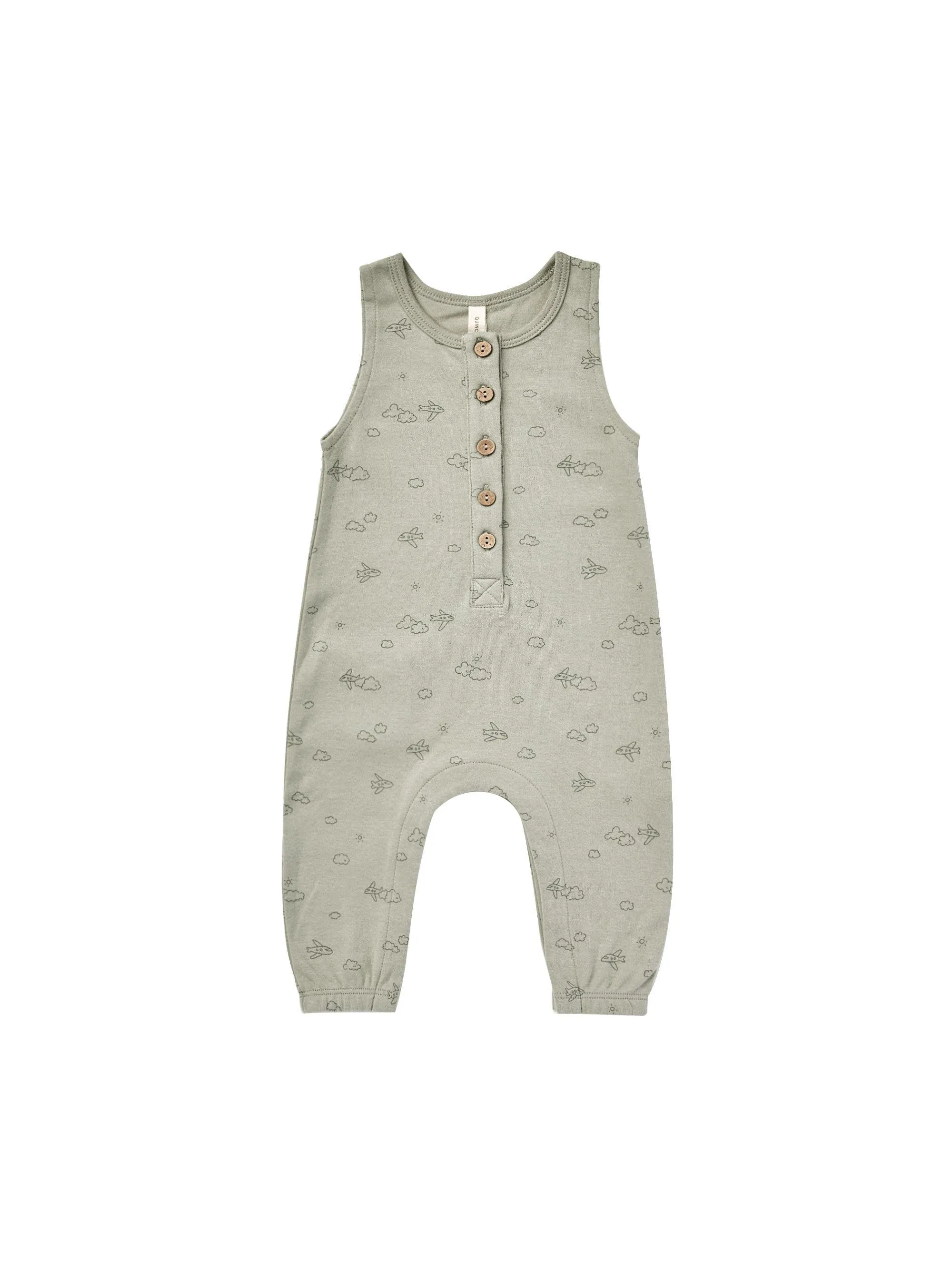 Baby Jumpsuit | Sleeveless Jumpsuit - Pistachio | Quincy Mae