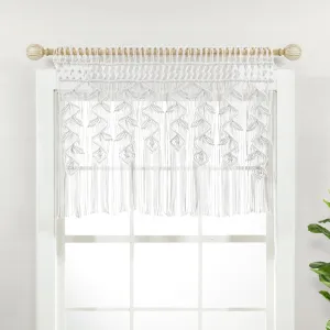 Boho Macrame Leaf Cotton Valance