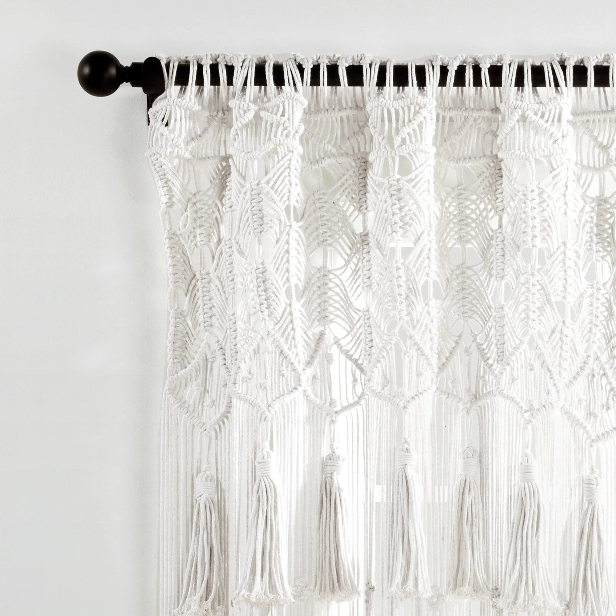 Boho Macrame Tassel Cotton Window Curtain