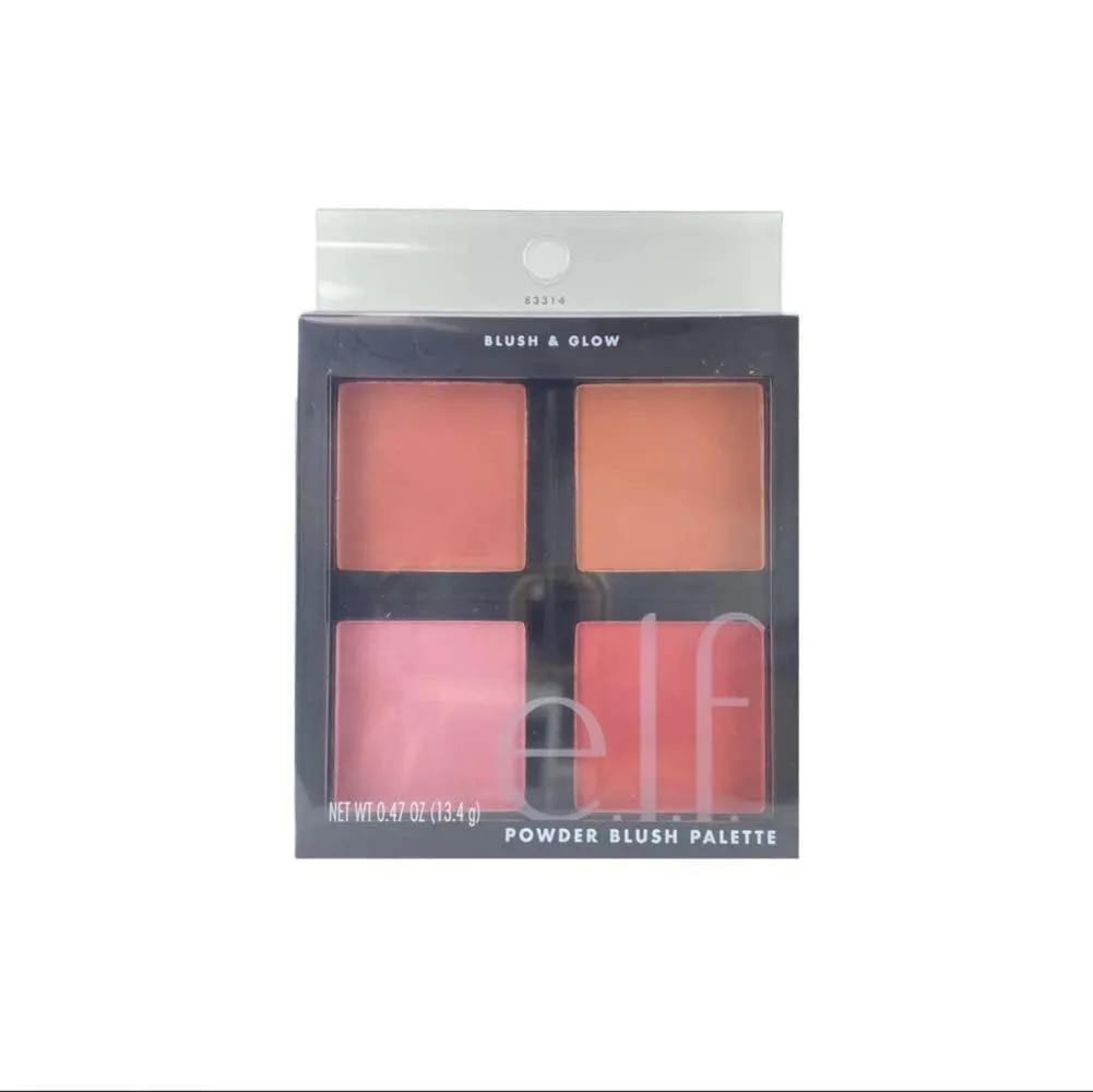 Cosmetics Powder Blush Palette, Four Blush Shades for Beautiful, Long-Lasting Pigment, Light