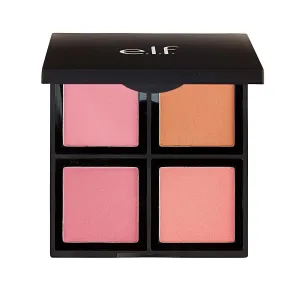 Cosmetics Powder Blush Palette, Four Blush Shades for Beautiful, Long-Lasting Pigment, Light