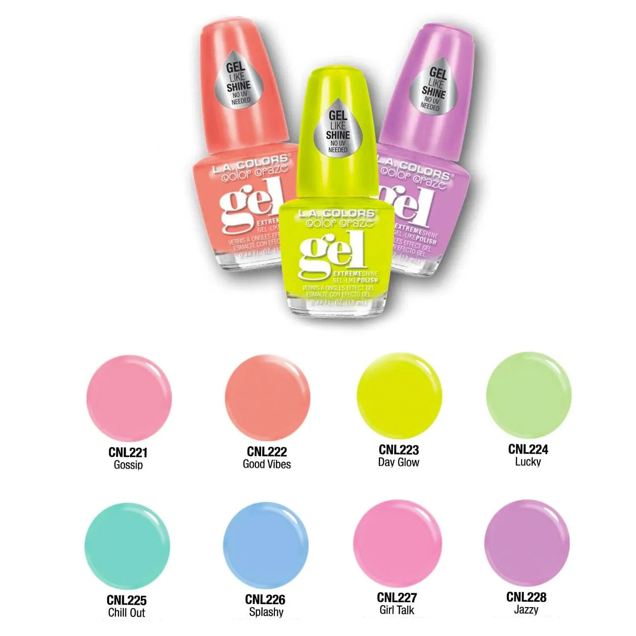 Creamy Neon Gel Polish 8 Shades (24 units)