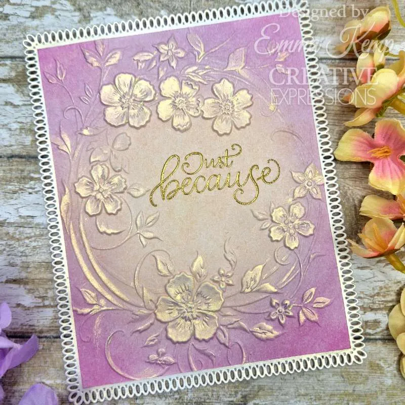 Creative Expressions Companion Colouring Stencil 6"x 8" 2/Pkg - Blossom Wreath