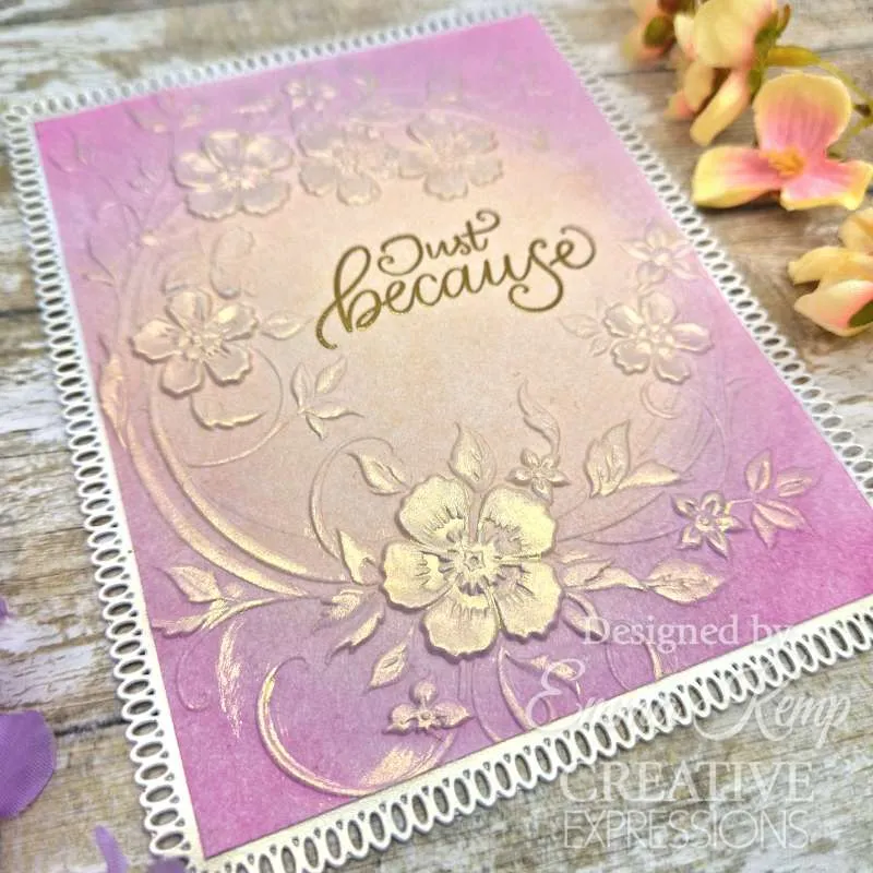 Creative Expressions Companion Colouring Stencil 6"x 8" 2/Pkg - Blossom Wreath