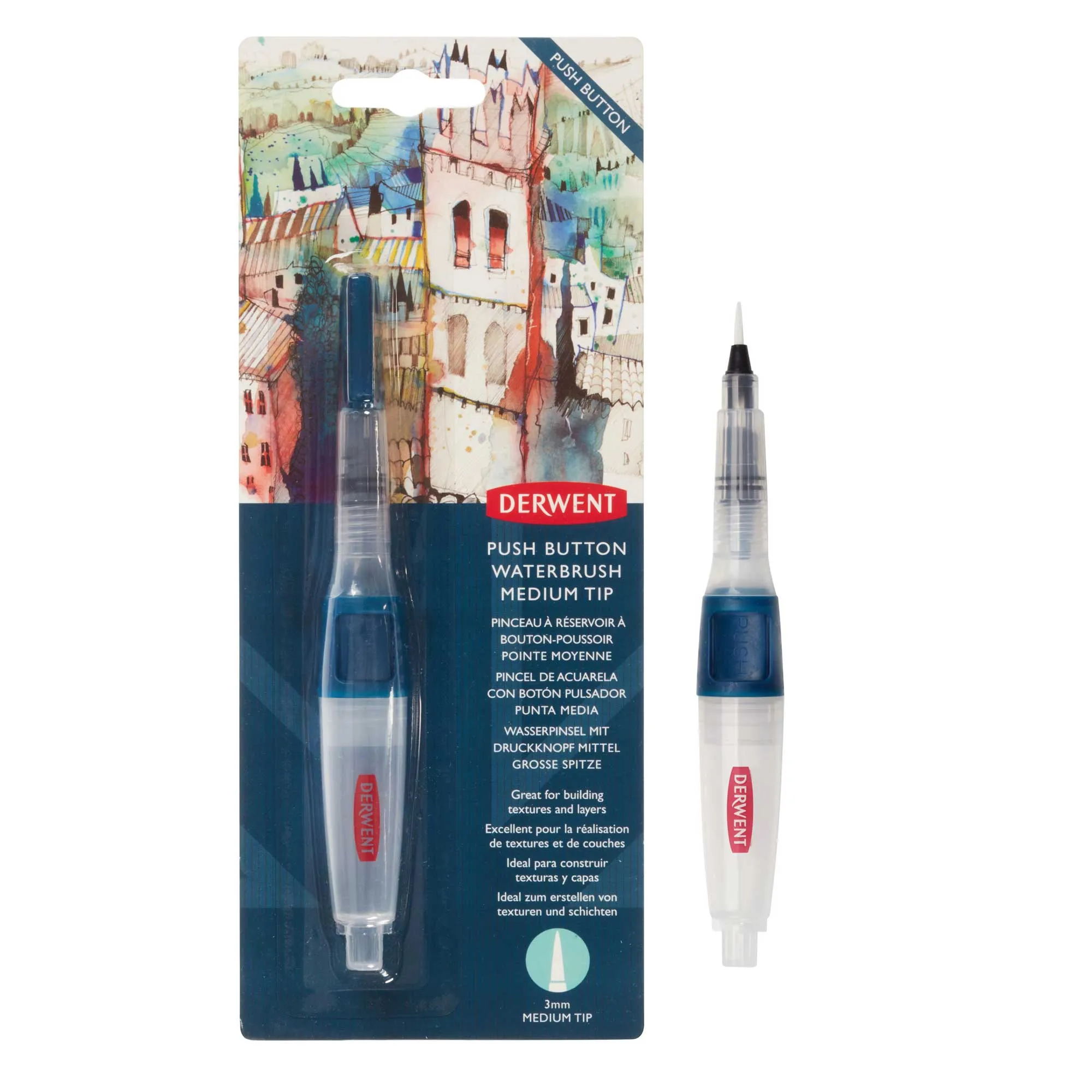 Derwent Push Button Waterbrush - Single