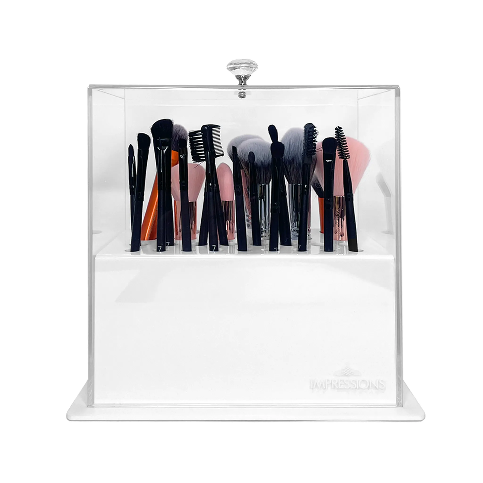 Diamond Collection Acrylic Makeup Brush Display Holder