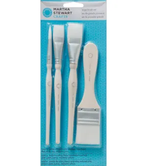 Martha Stewart Large Basecoat Brush Set Of 4