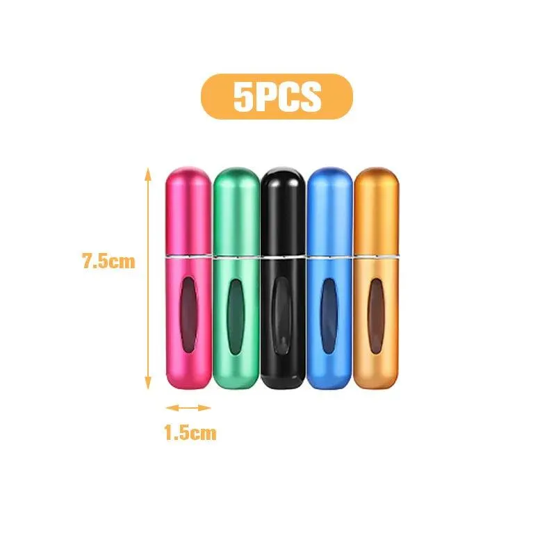 Mini Perfume Atomizer Set: Portable Refillable Spray Bottles