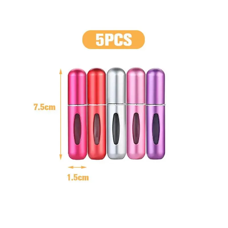 Mini Perfume Atomizer Set: Portable Refillable Spray Bottles