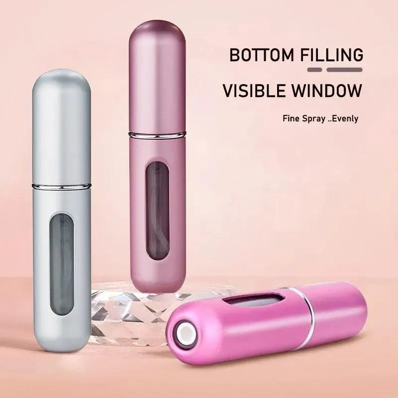 Mini Perfume Atomizer Set: Portable Refillable Spray Bottles