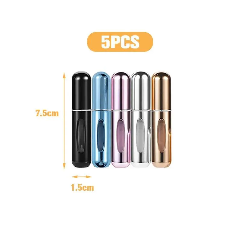 Mini Perfume Atomizer Set: Portable Refillable Spray Bottles