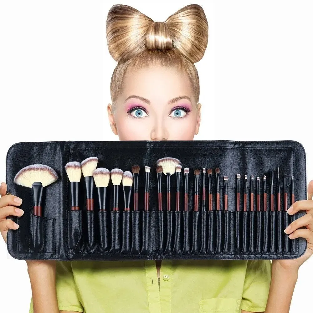 New 26-piece imitation mahogany makeup brush set makeup artist recommended makeup tools complete set of animal hair