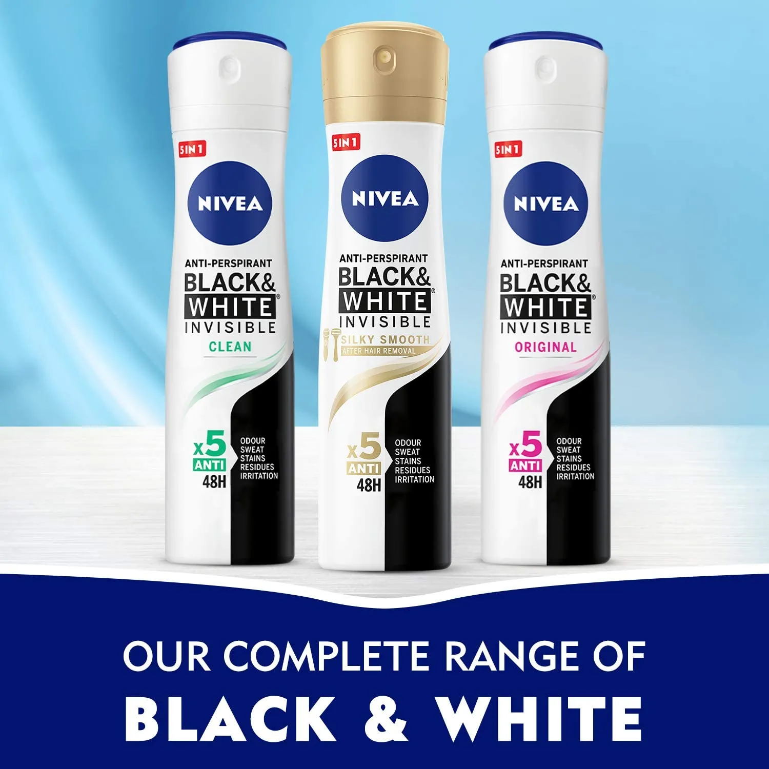 Nivea Deodorant Female Invisible Black & White Original Spray