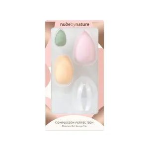 Nude By Nature Complexion Perfection Blend & Set Sponge Trio