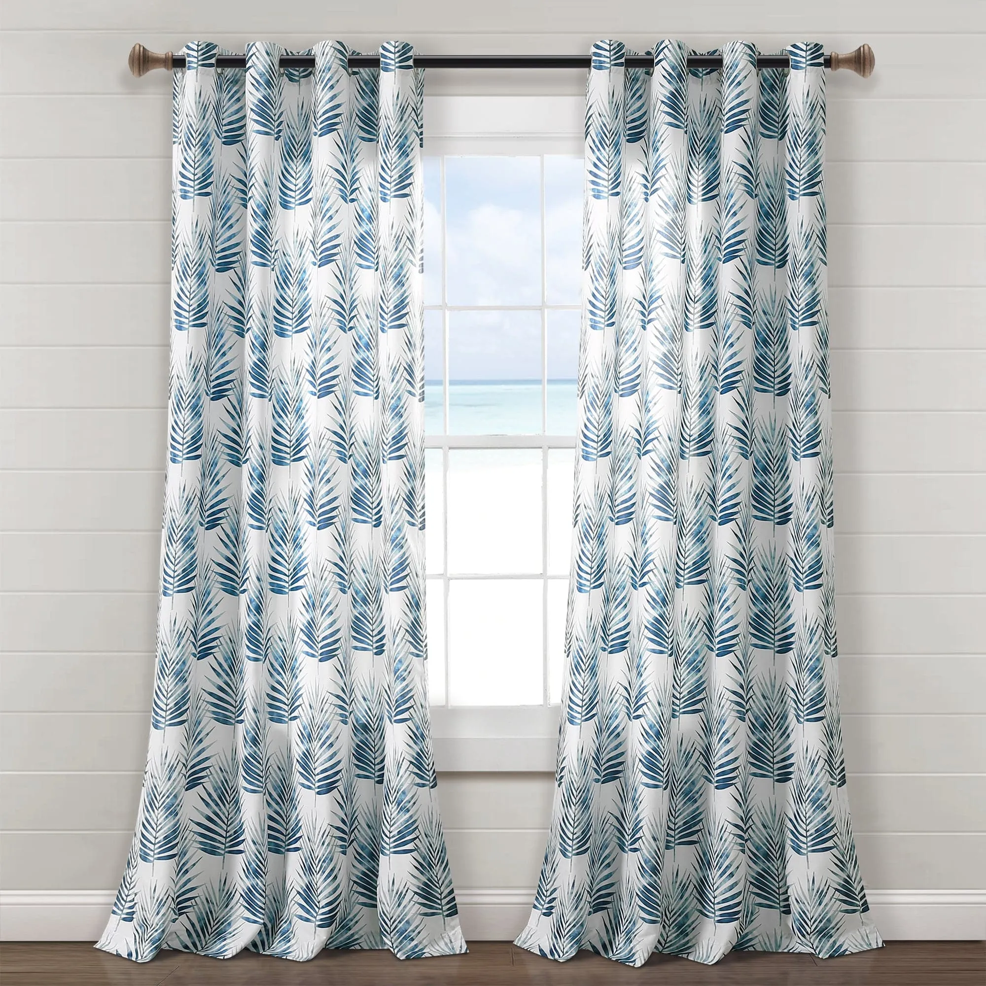 Palm Lane Window Curtain Panel Set