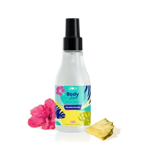 Plum BodyLovin' Hawaiian Rumba Body Mist | Long Lasting Beachy Fragrance For Women & Men With Gardenia & Vanilla | High On Fun | Travel-Friendly Perfume Body Spray 150 ml