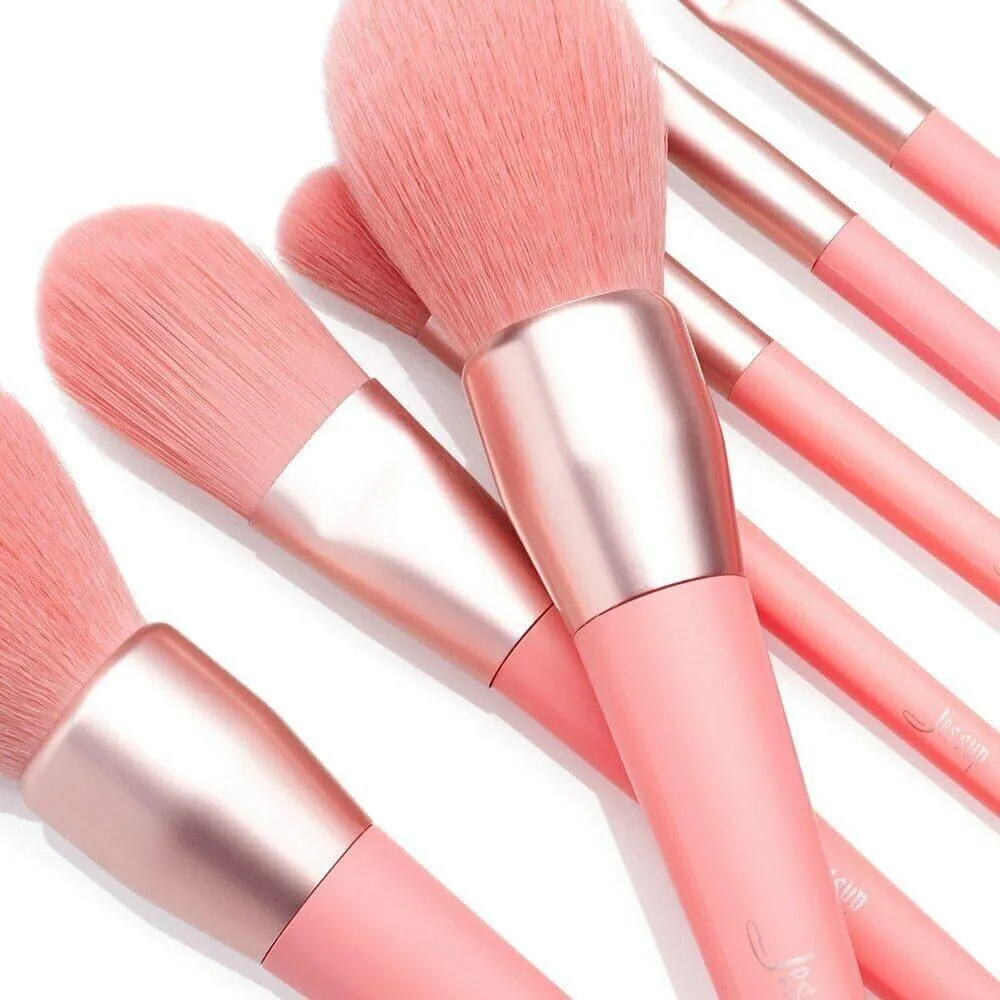 Professional Coral Lip Angle Blender Powder Makeup Brushes 7 Pcs