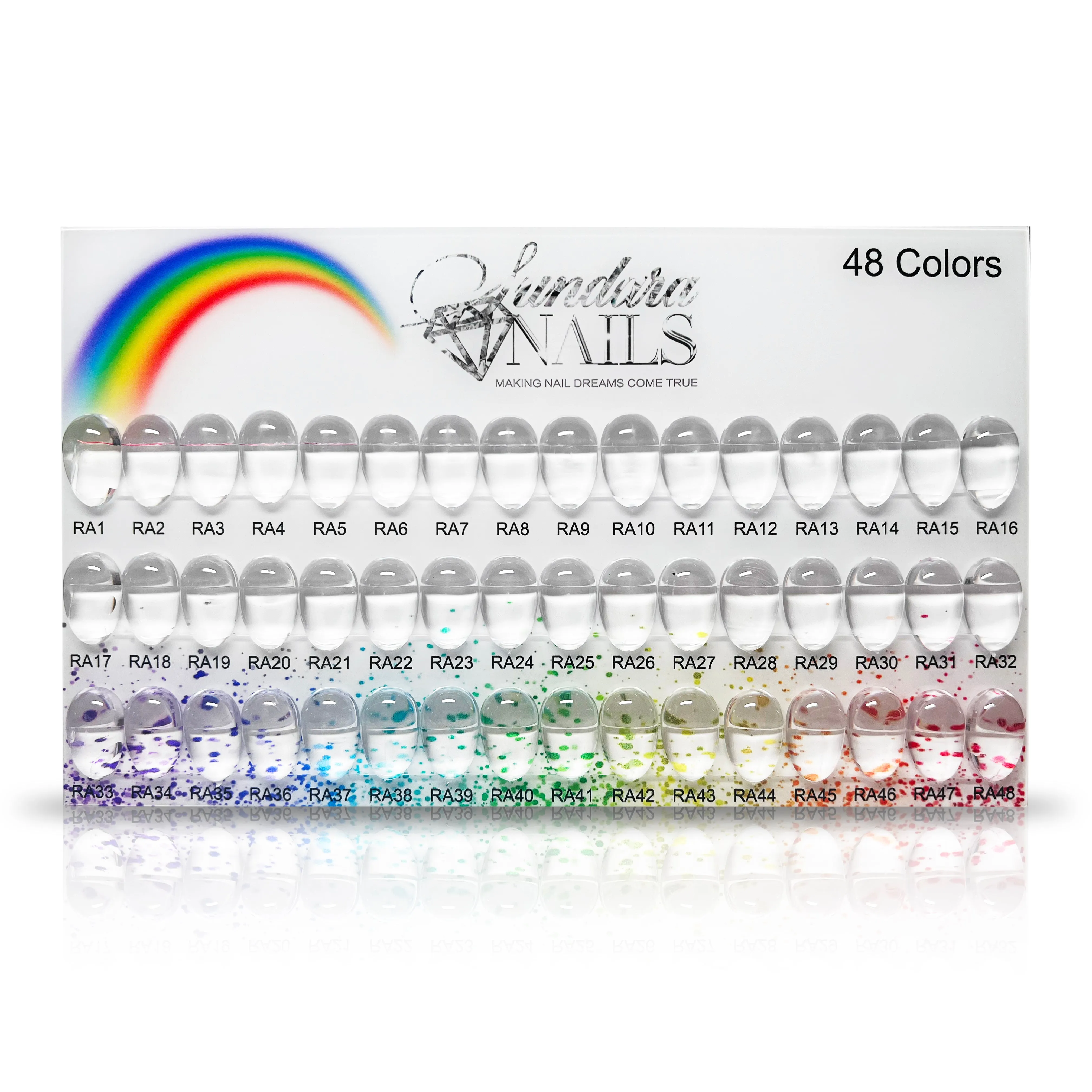 Rainbow Gel Polish Collection- Hema Free (48 Colors   Color Card)