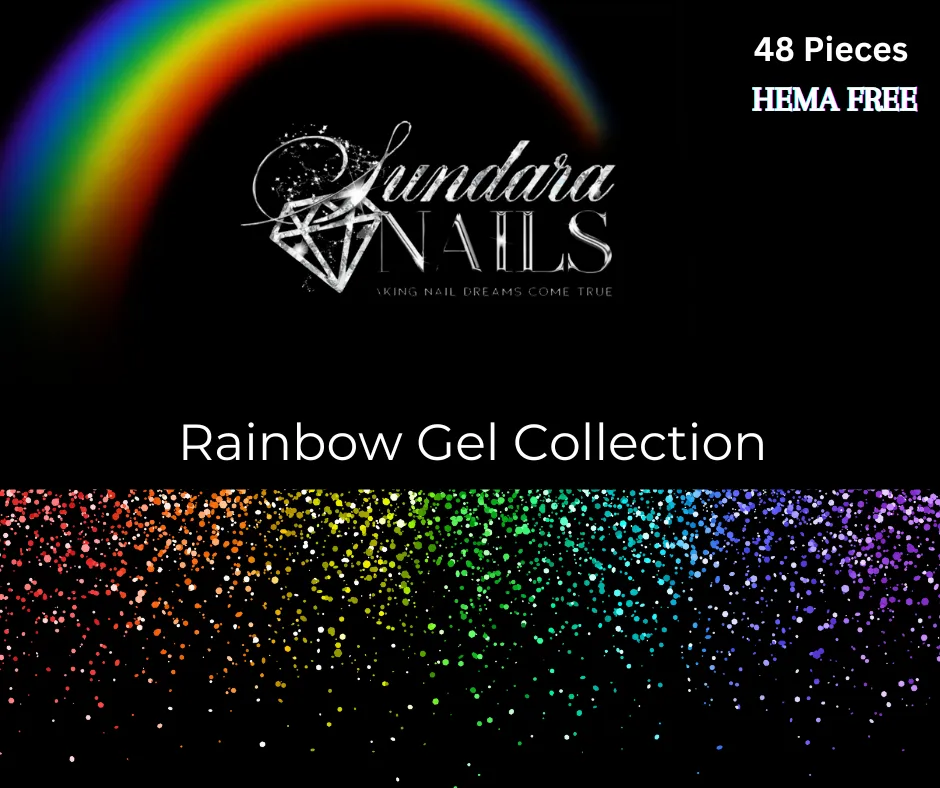 Rainbow Gel Polish Collection- Hema Free (48 Colors   Color Card)