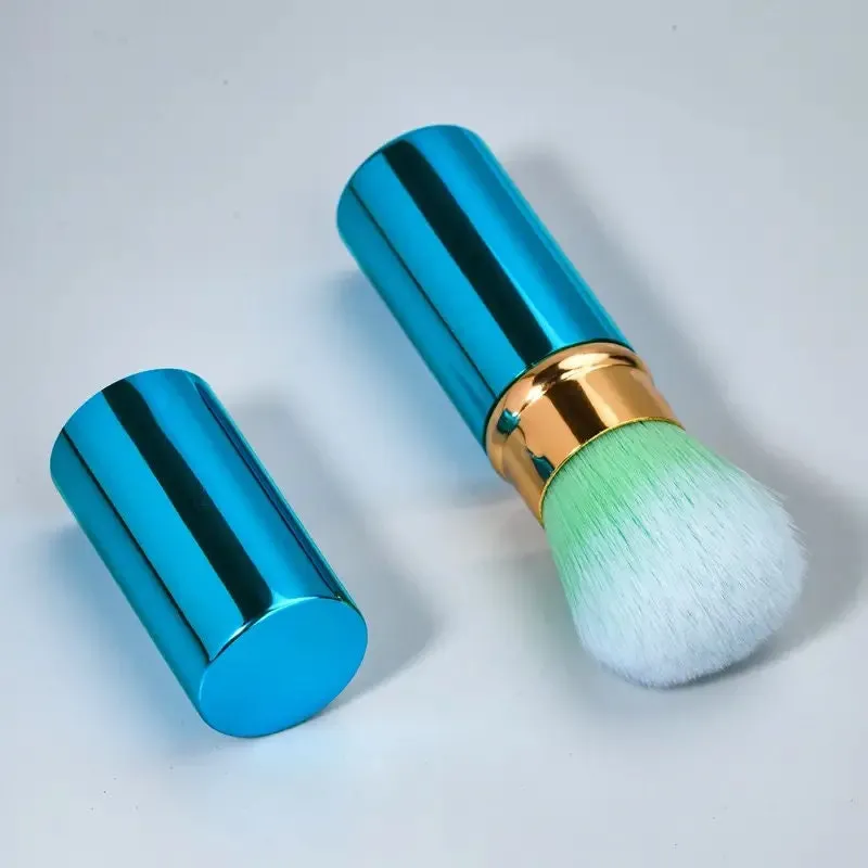 Retractable Kabuki Makeup Brushes | Travel Mini Face Blush Brush | Portable Powder Brush With Cover