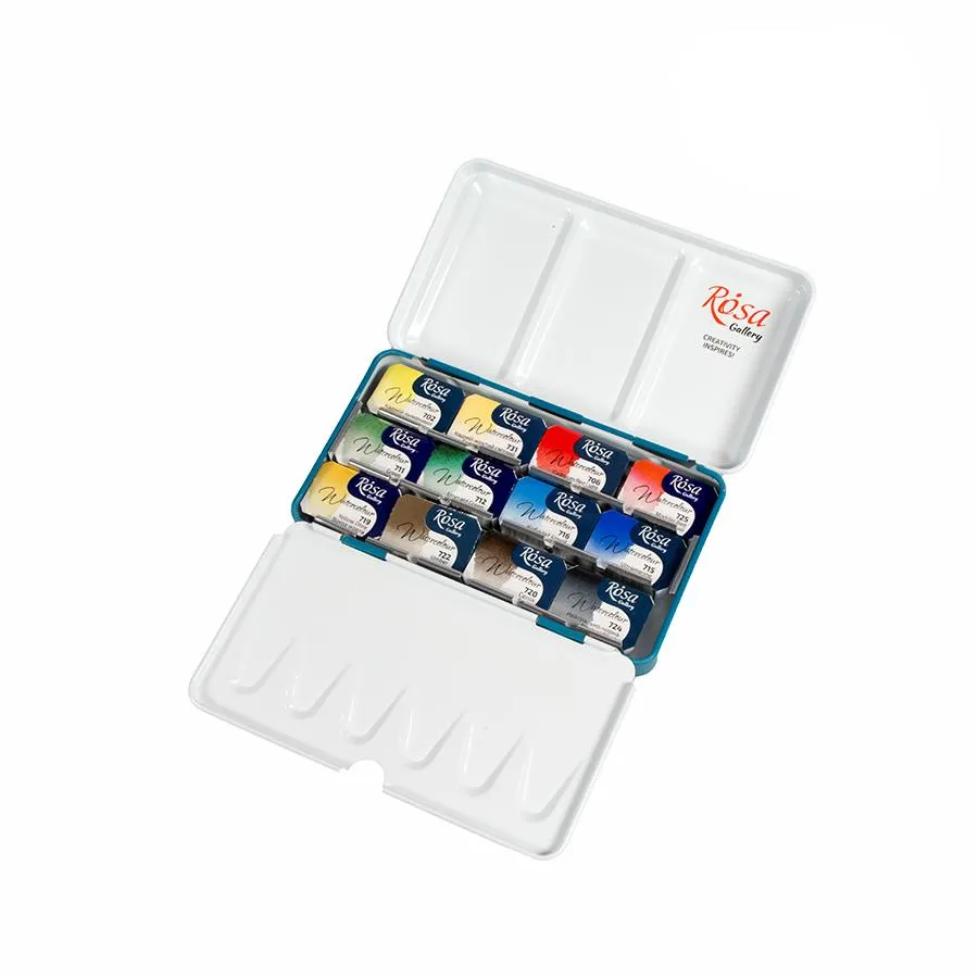 ROSA Gallery Watercolour Pan Set - Classic 12