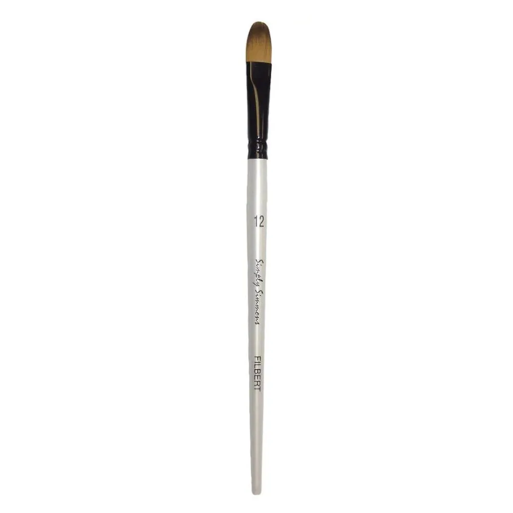 Simply Simmons Brushes - Short Handled Synthetic Filbert