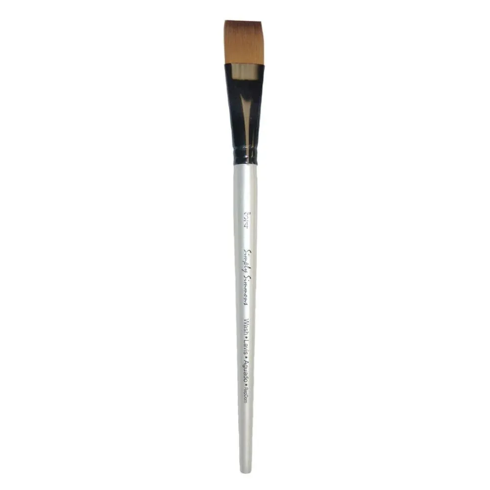 Simply Simmons Brushes - Short Handled Synthetic Flat Wash