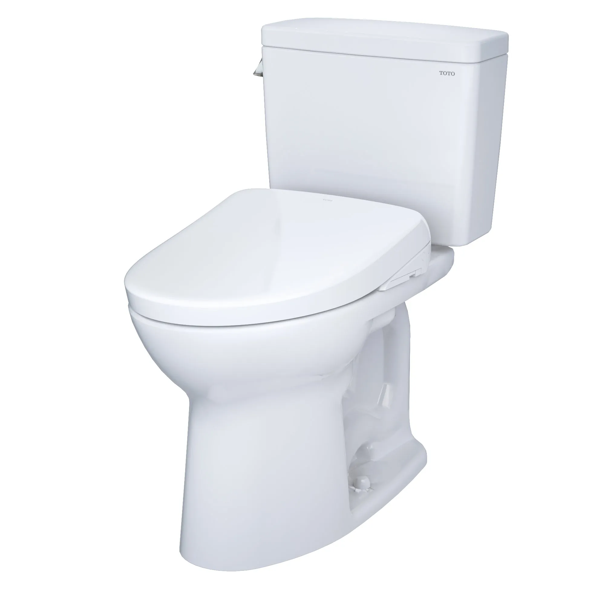 TOTO MW7764726CSFGA.10#01 Drake WASHLET  Two-Piece Toilet and S7 Bidet Seat with Auto Flush, 10" Rough-In, Cotton White