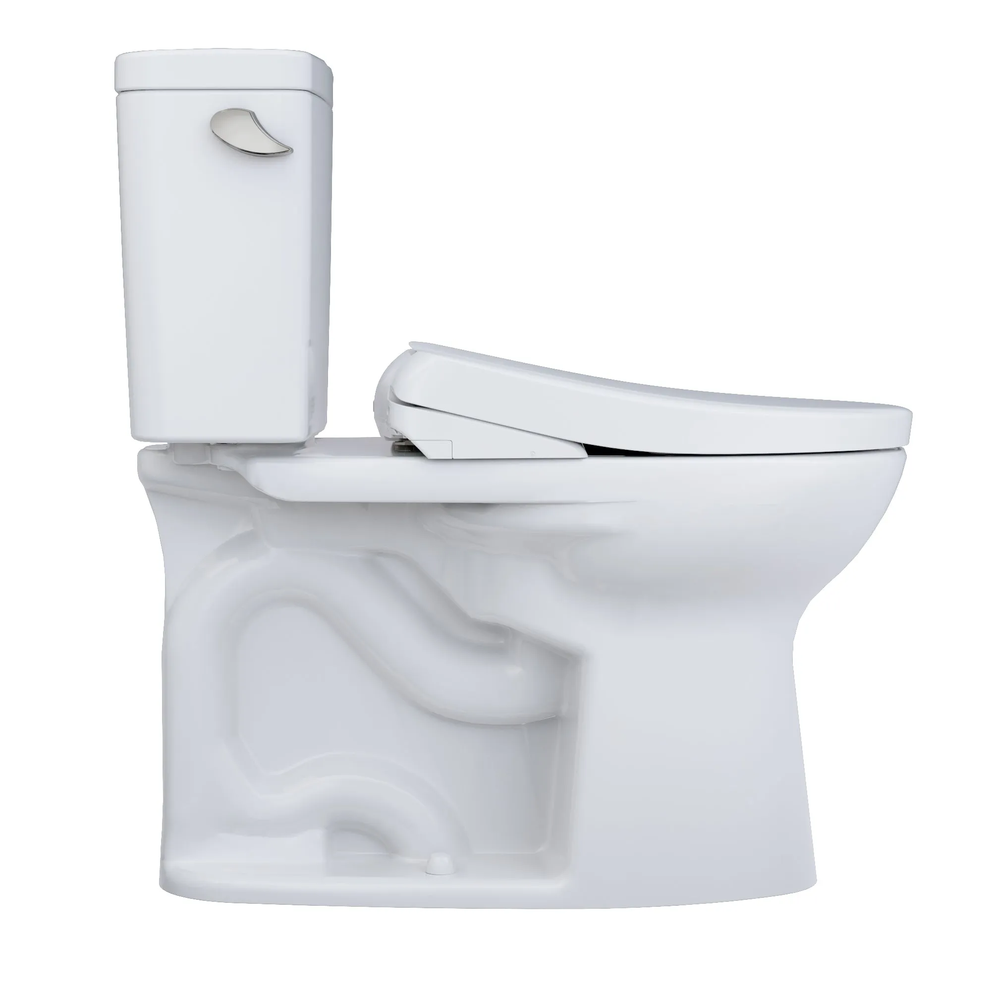 TOTO MW7764726CSFGA.10#01 Drake WASHLET  Two-Piece Toilet and S7 Bidet Seat with Auto Flush, 10" Rough-In, Cotton White