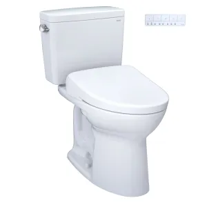 TOTO MW7764736CEFGA#01 Drake WASHLET  Two-Piece Toilet and S7A Bidet Seat with Auto Flush, Cotton White