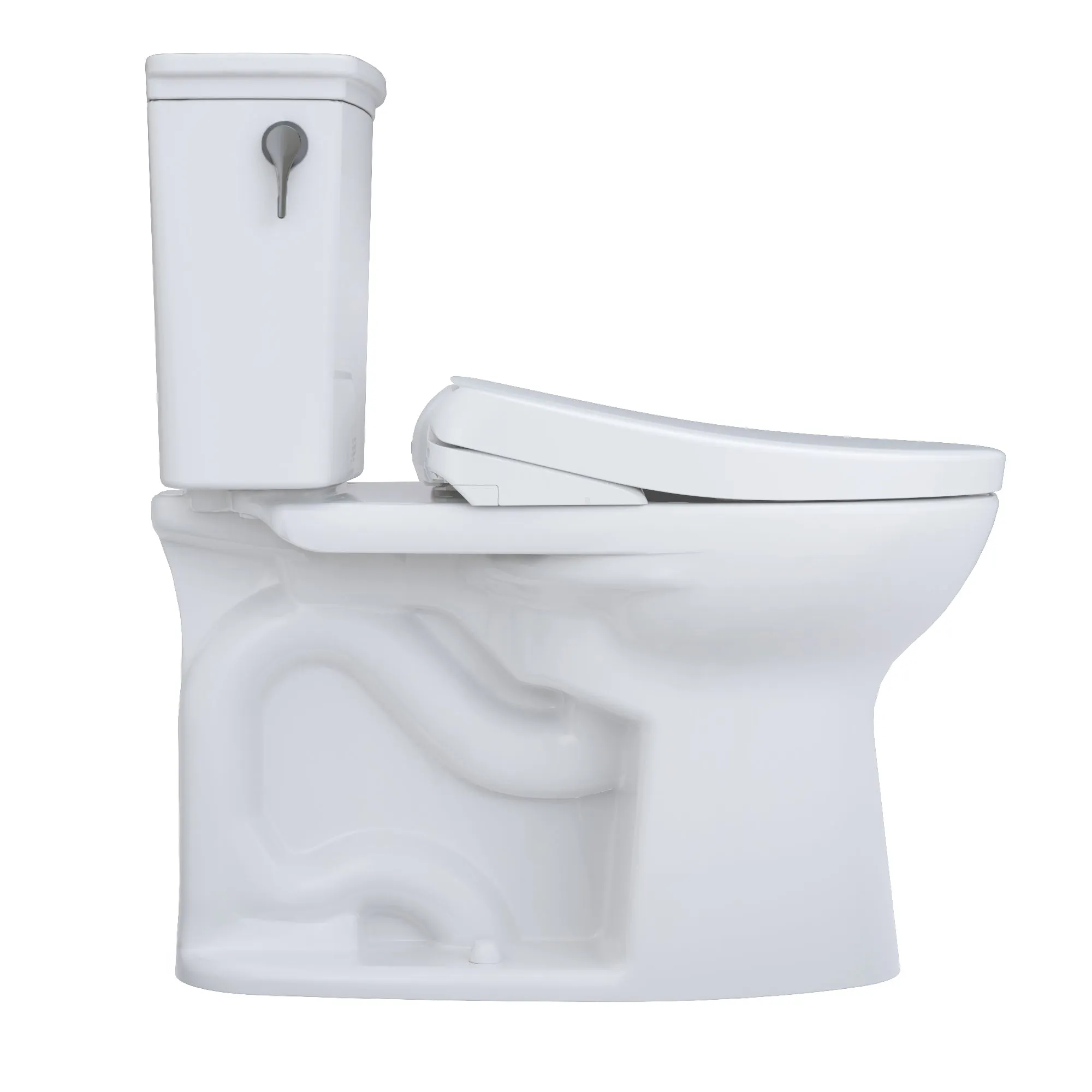 TOTO MW7864726CEFGA#01 Drake Transitional WASHLET  Two-Piece Toilet and S7 Bidet Seat with Auto Flush, Cotton White