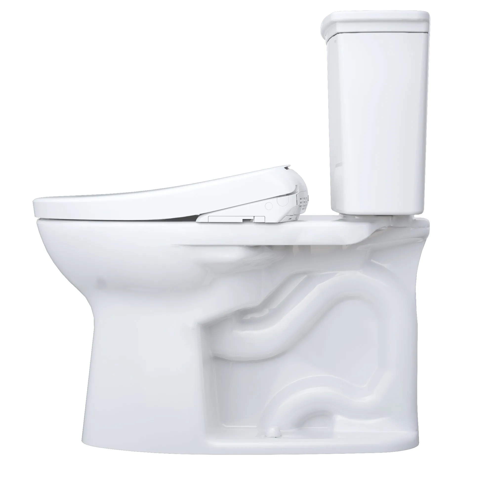 TOTO MW7864726CEFGA#01 Drake Transitional WASHLET  Two-Piece Toilet and S7 Bidet Seat with Auto Flush, Cotton White