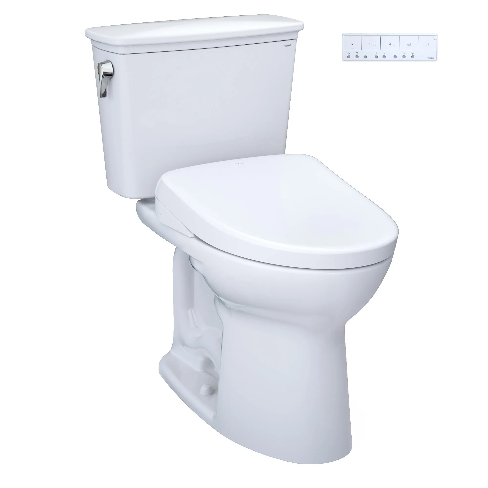 TOTO MW7864726CEFGA#01 Drake Transitional WASHLET  Two-Piece Toilet and S7 Bidet Seat with Auto Flush, Cotton White