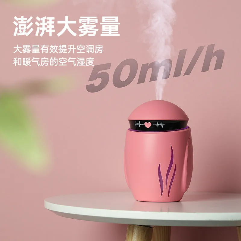 USB Mini Humidifier Fan Small Night Lamp Atomized Air