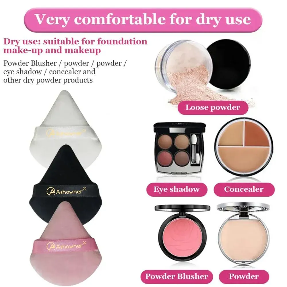 Velvet Triangle Makeup Sponge Set: Precision Beauty Sponges for Flawless Application